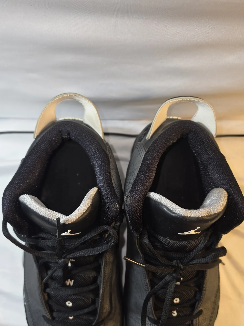 Jordan Men's Black and Gray High-Top Sneakers